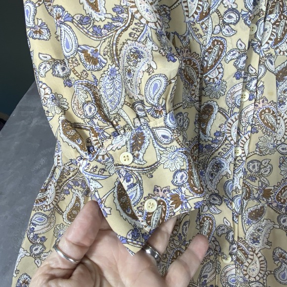 Gemma Albright Tiered Dress XL Maxi Tiered Long Slv‎ V-Neck Tie Romantic Cottage - Picture 7 of 16